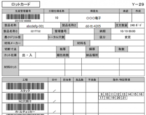 ロットカード